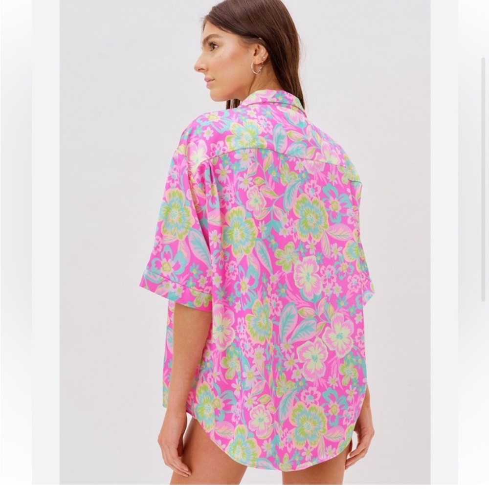 NWT For Love and Lemons Lizzy Bright Floral
Coverup Top